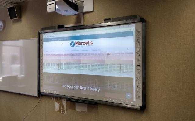 Heilig hart en college Halle Marcelis Newline interactief bord vivitek 2018 2