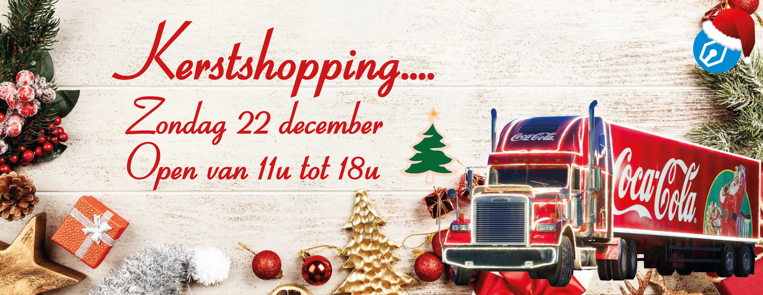 kersthopping halle coca cola truck kerstmis 2019 marcelis halle smart office 22 december oudstrijdersplein