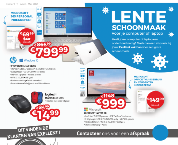 Folder lente 2021 it computer laptop printer voorraad interactief smartbord korting promo belgie clevertouch ctouch prowise i3
