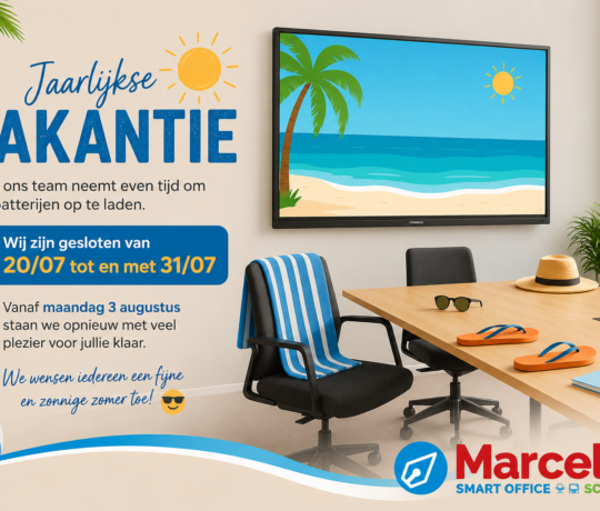 Jaarlijkse vakantie Marcelis van 20 tot en met 31 juli – webshop voor kantoormateriaal blijft open