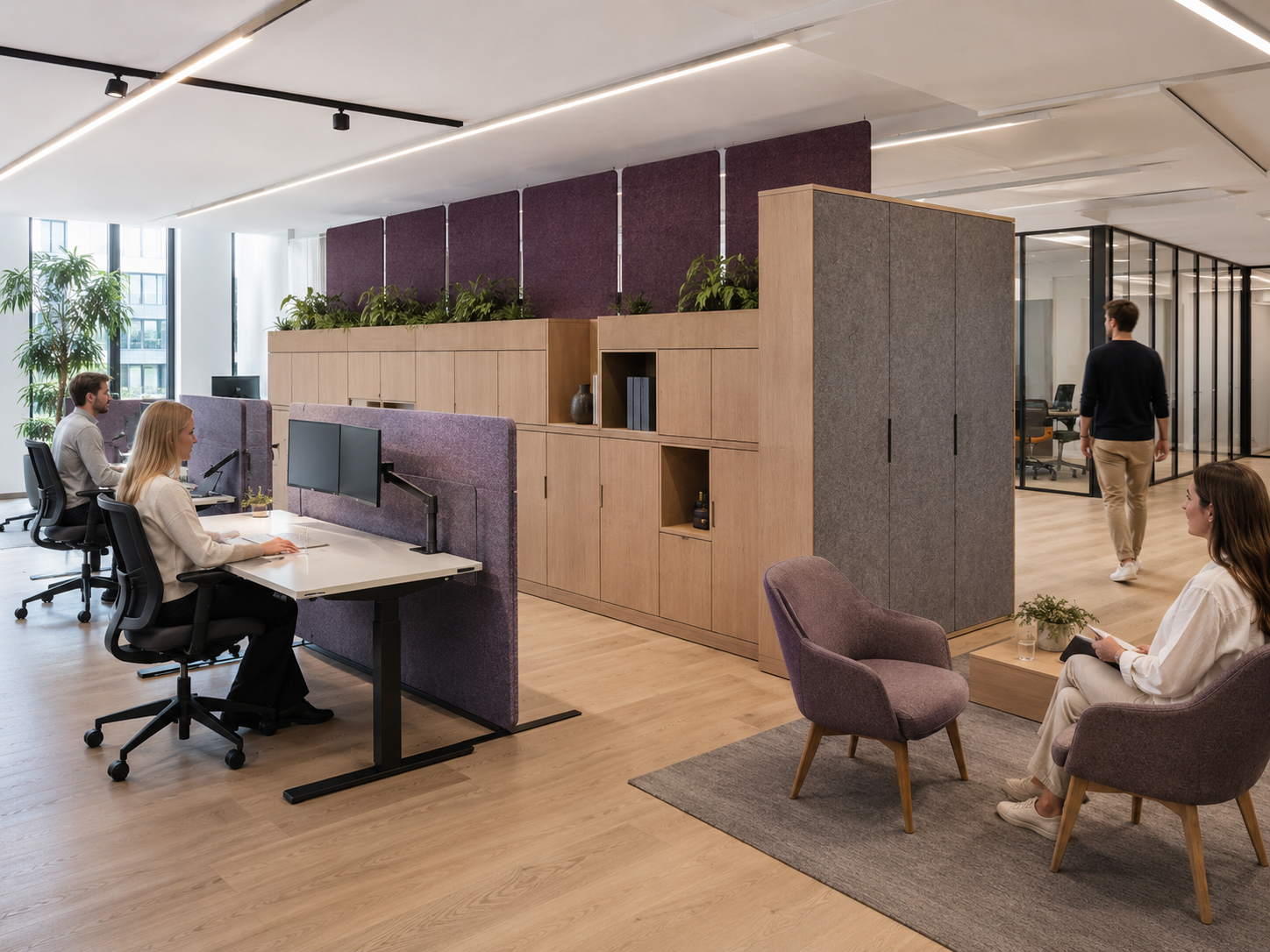 Cloisons de séparation et solutions acoustiques pour bureaux